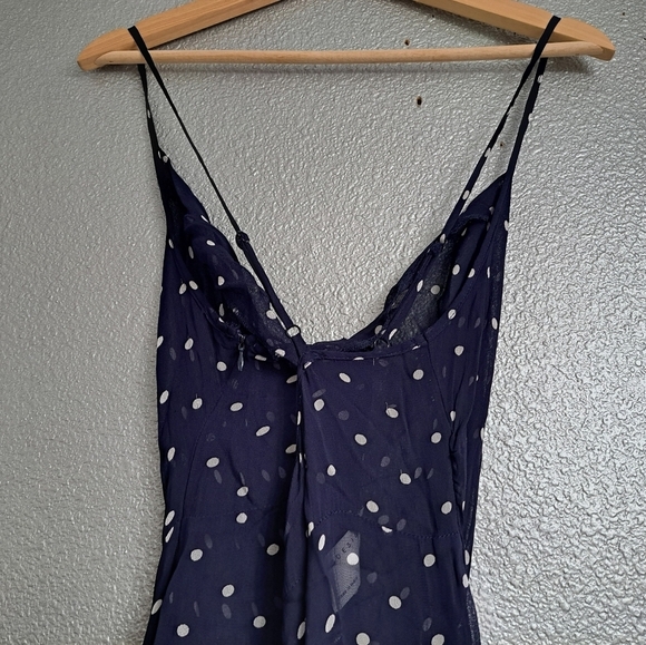 ASOS Navy Blue Polka Dot Jumpsuit    Size 8 - Picture 6 of 8